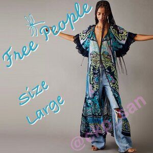 NWOT Free People Back To Barcelona Kaftan Sz L
